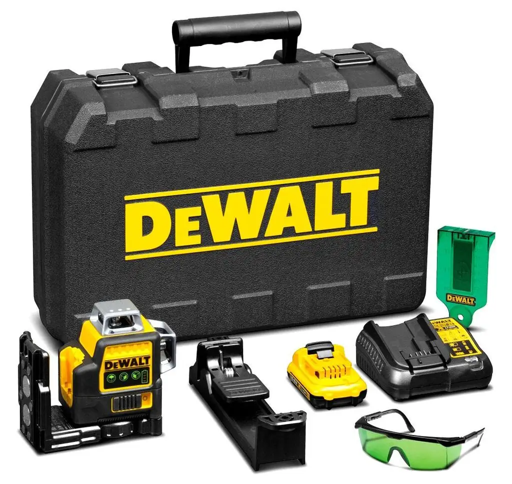 DEWALT 10.8V Li-Ion 360 Cross Line Green Laser Kit