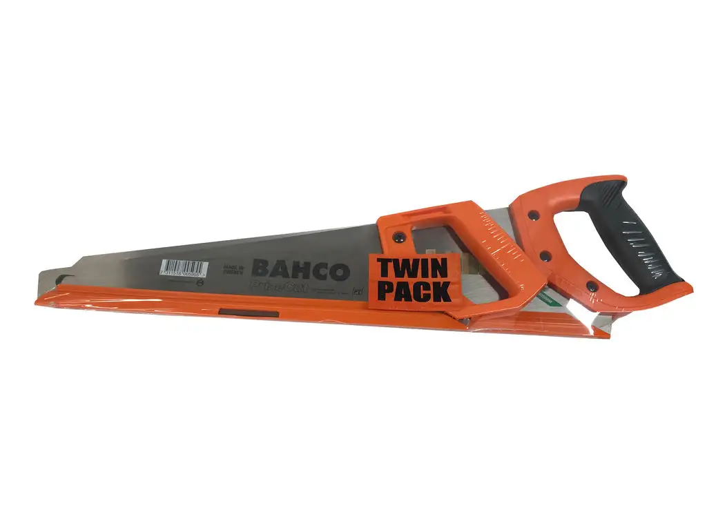 Bahco General purpose 475mm and Fine tooth Toolbox saw 350mm – 2 pack