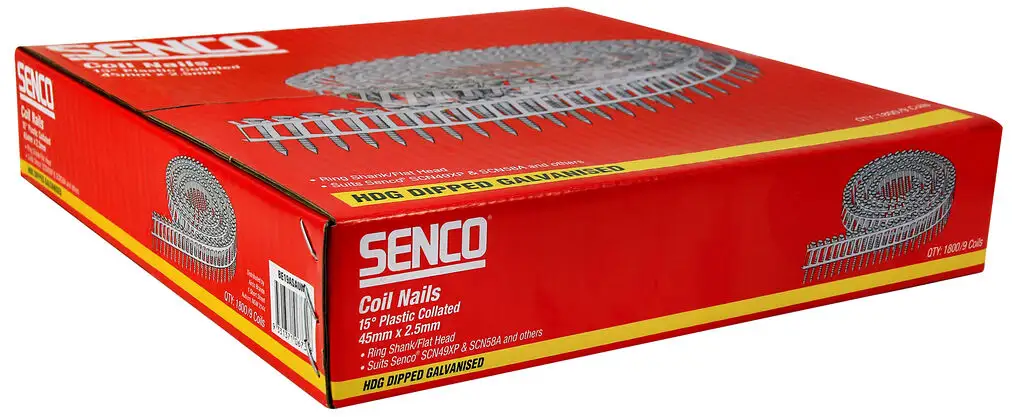 Senco Cladding Nails Ring Shank HDG 45 x 2.5mm - 1800 Pack