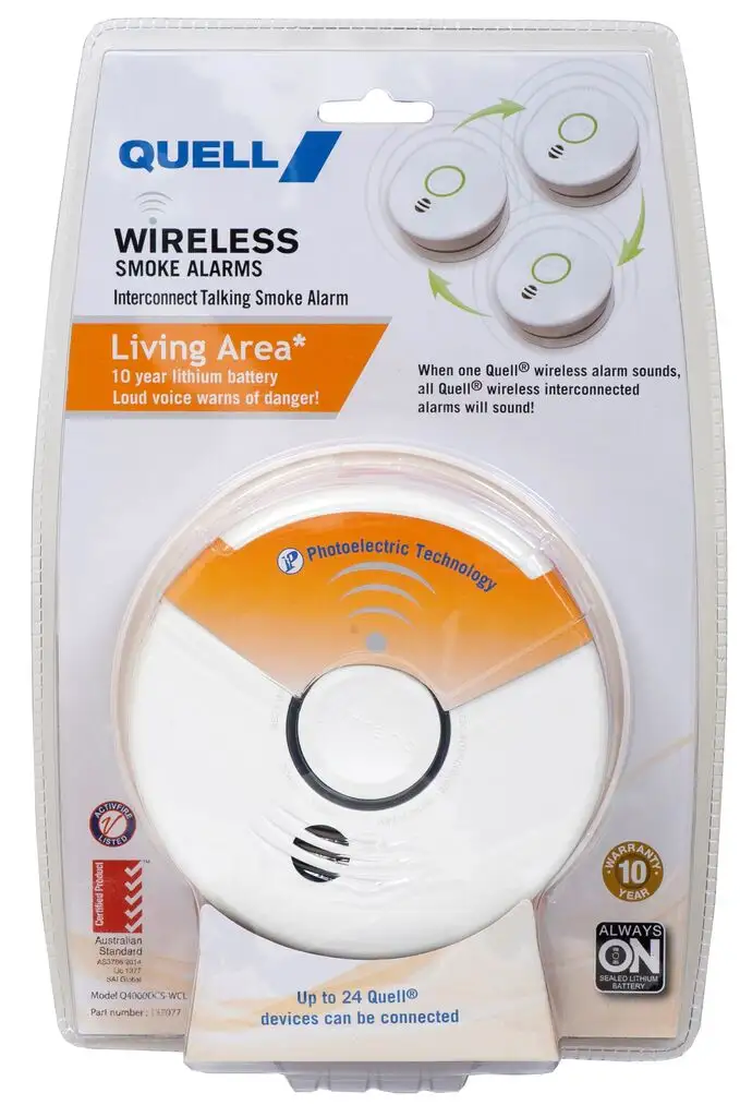 Quell Wireless Photoelectric Smoke Alarm for Living Area with Voice 137077