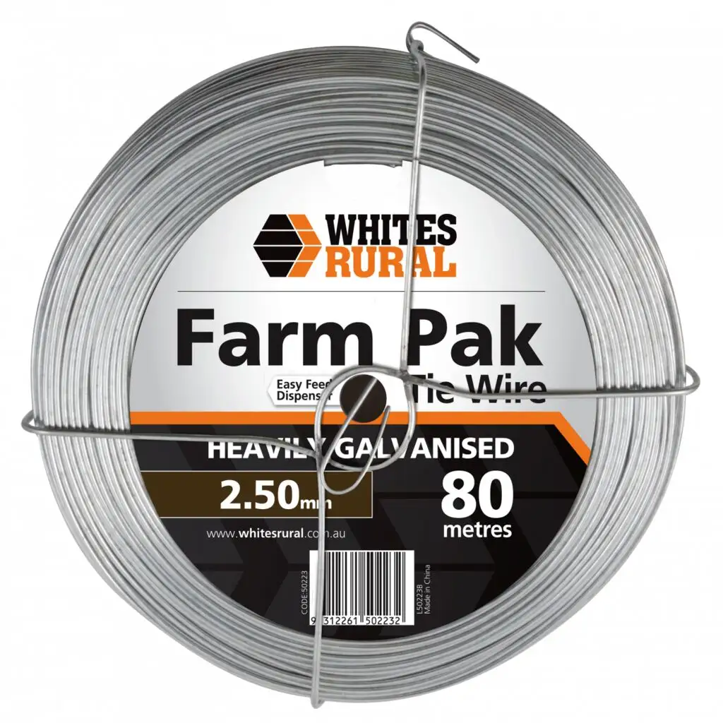 Farm Pak Tie Wire Heavily Galvanised 2.5mm x 80m