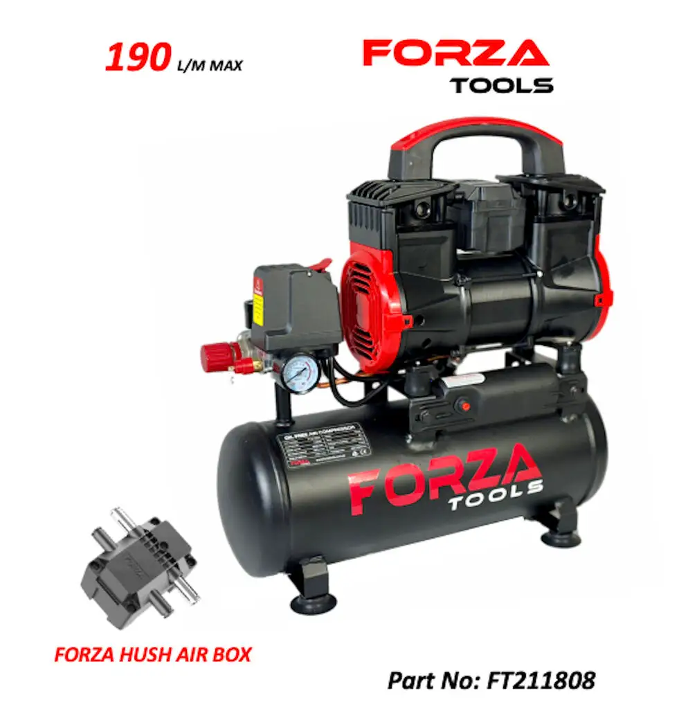 Forza 1180W Oil Free Air Compressor Trade Duty 8L