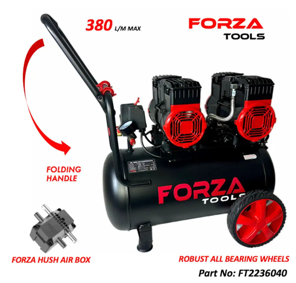 Forza Oil Free Air Compressor Trade Duty 40L