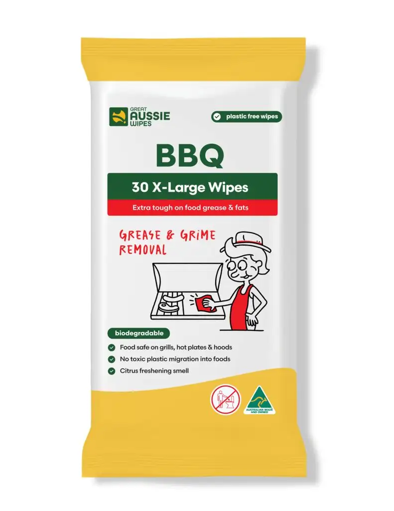 Great Aussie BBQ Wipes Grease & Grime Removal XL - 30 Pack