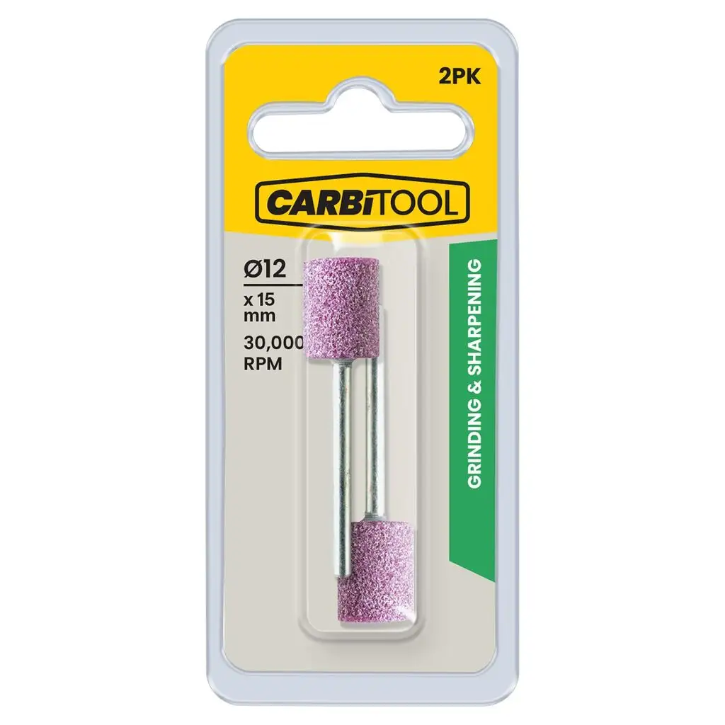 Carb-I-Tool Grinding Stone Ruby 12 x 15mm - 2 Pack