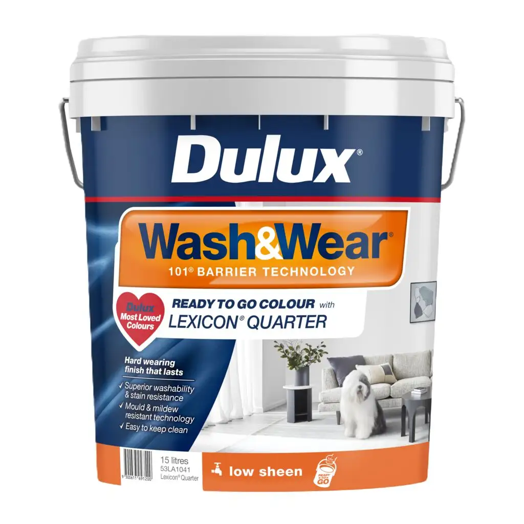 Dulux Wash & Wear Interior Low Sheen Lexicon Quarter 15L