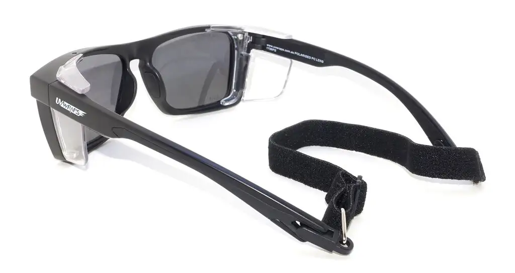 Trio Safety Glasses Polarised Smoke Lens with Adjustable Neck Strap
