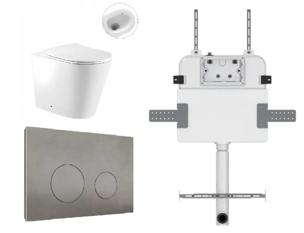 Zumi Zero Pan with Round Porcelain Plate & Cistern Marble Grey Z28RPMG