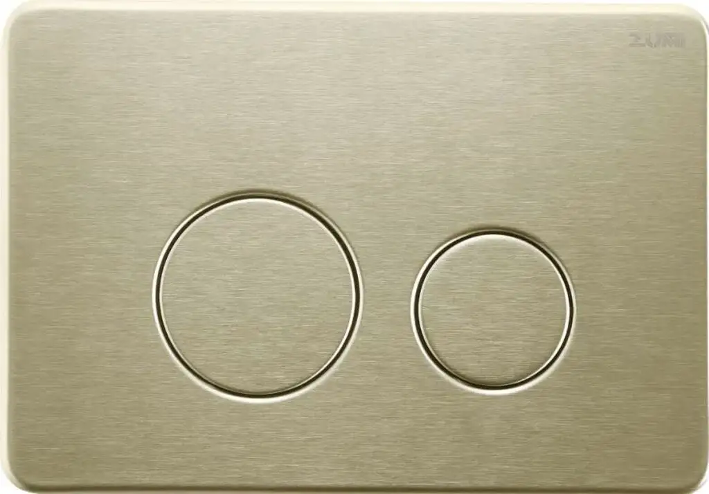 Zumi Flush Plate Round Stainless Steel Brushed Gold G3004118BG