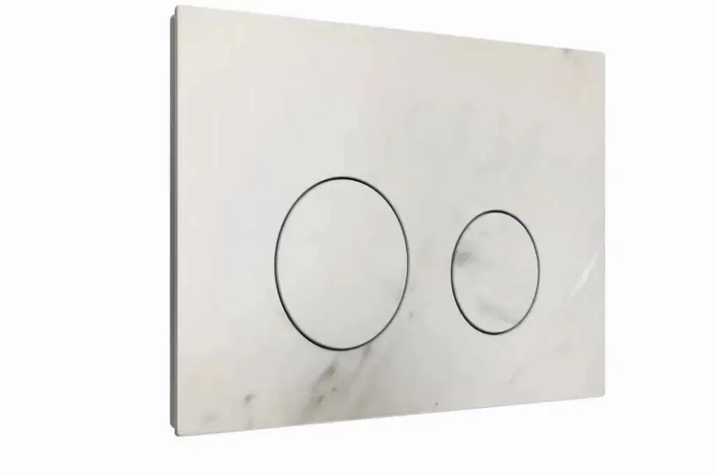 Zumi Flush Button Marble White Round Porcelain G310003901