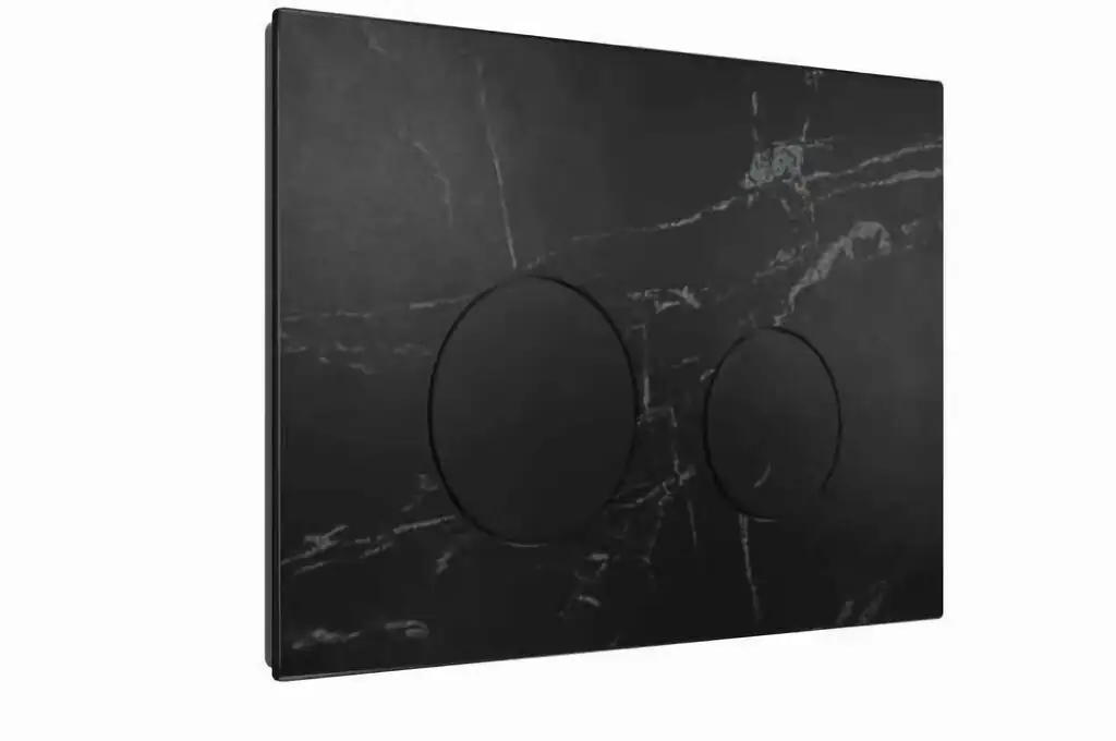 Zumi Flush Button Round Porcelain Marble Black G310003900