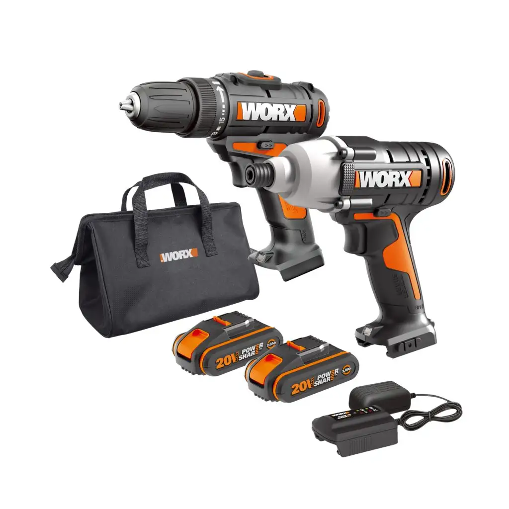 WORX 20V Drill Driver + Impact Driver Combo Kit WX915