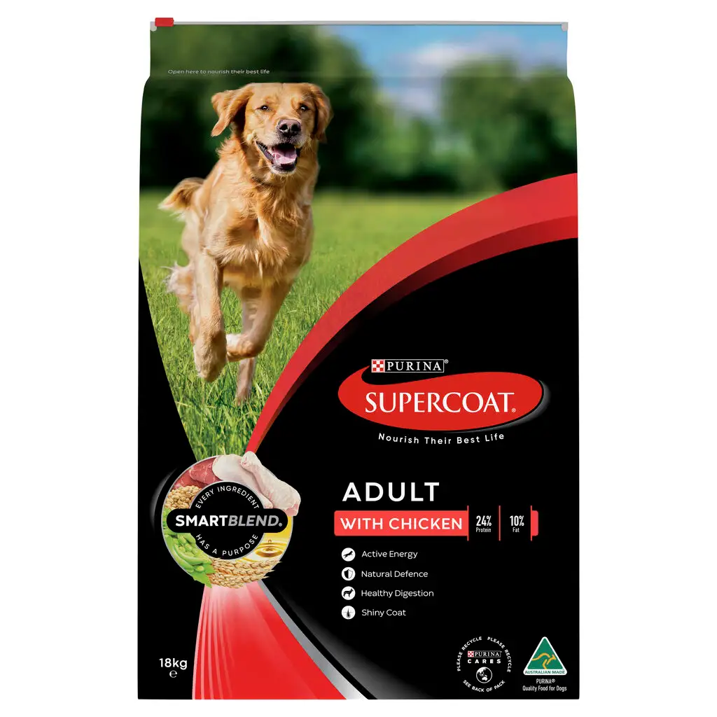 Supercoat Adult Chicken Dry Dog Food 18kg