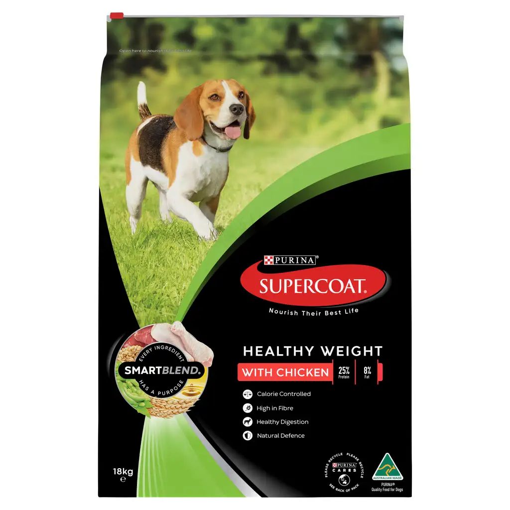 Supercoat Healthy Weight Adult Chicken Dry Dog Food 18kg