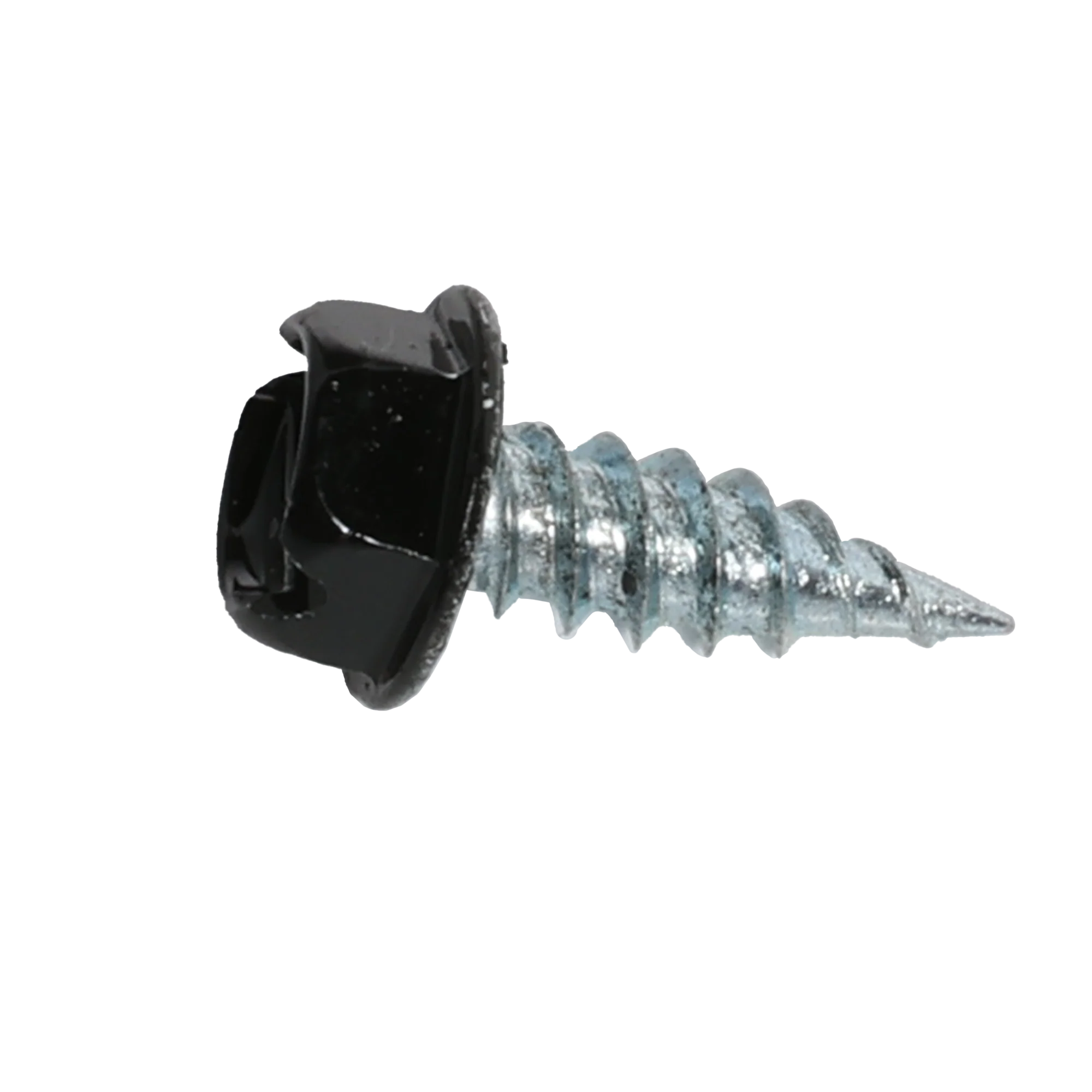 Malco HW7X1/2ZBG Black Painted Zip-in Self-Piercing Sheet Metal ScrewsSize 7 Shank- 1/2" Length - 1/4" Slotted Hex Head - 100 pack