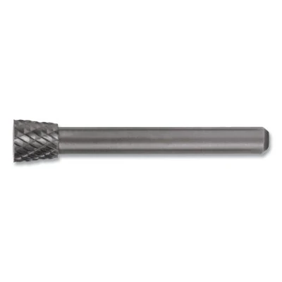 Cle-Line C10075 1858 General Purpose Solid Carbide BurInverted Taper10°Dbl Cut1/8 in dia A Shank1/4 in Lg of CutSN-51