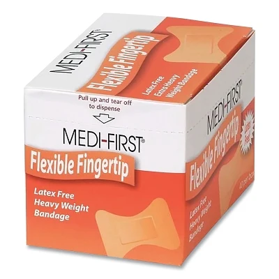 MEDI-FIRST 61578 Extra Heavy Weight Adhesive Bandage2 in W1 in LFingertipFabric