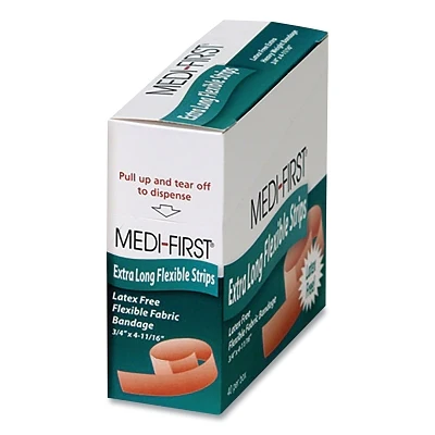 MEDI-FIRST 62178 Lightweight Cloth Bandage 3/4 in W4-11/16 in LStripFabric