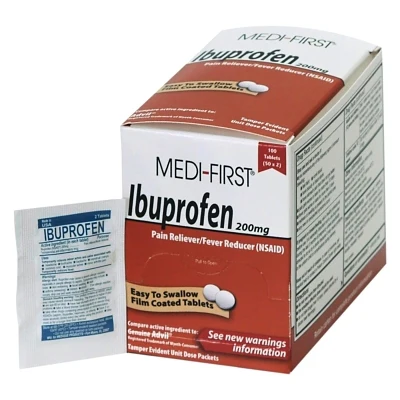 MEDI-FIRST 80833 Ibuprofen Pain RelieverIbuprofenUnflavored