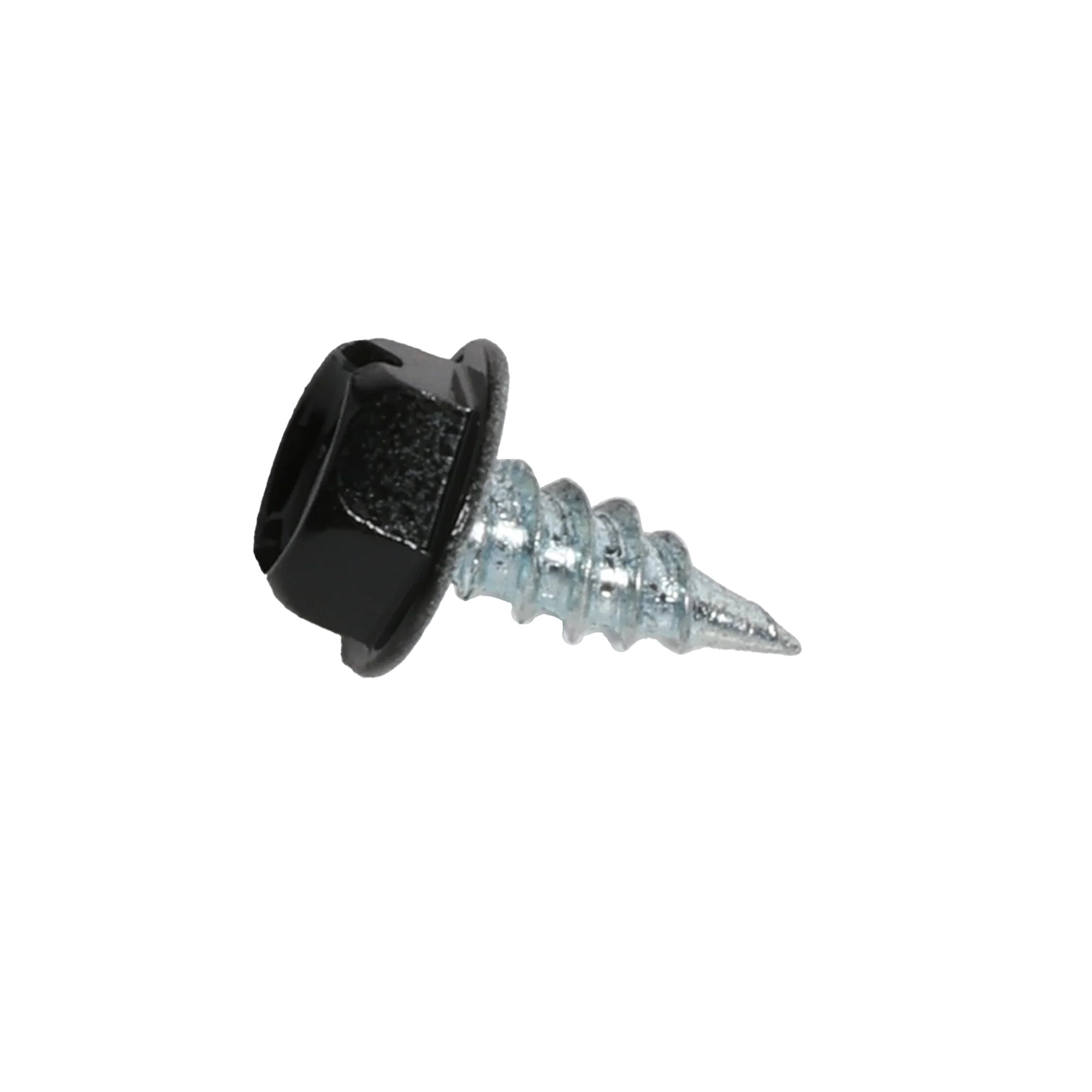 Malco HW6X3/8ZB Black Painted Zip-in Self-Piercing Sheet Metal Screws Size 6 Shank- 3/8" Length - 1/4" Slotted Hex Head - Bulk Box of 18,000