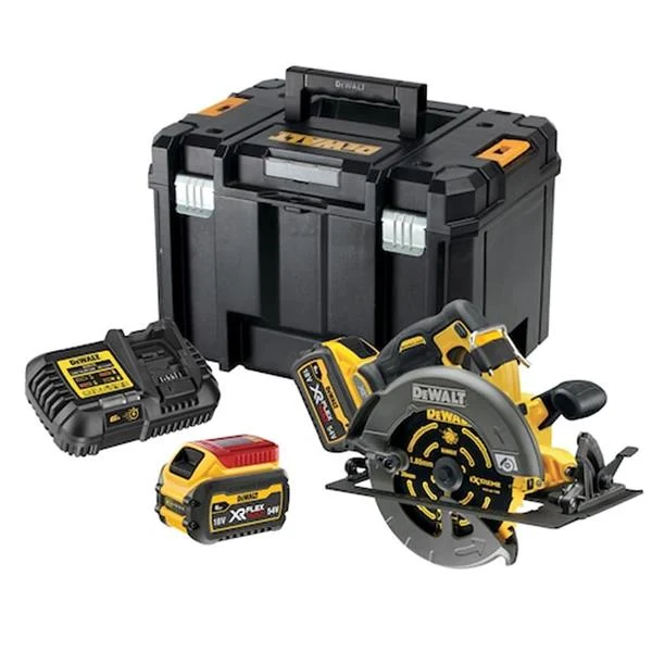 DeWaltDCS578T2 - 54v XR FLEXVOLT 190mm Circular Saw - 2xBatt - Charger - Kit-Box