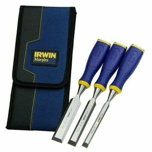 IRWIN10503426 Marples MS500 Soft Touch Bevel Edge Chisel 3 Piece Set