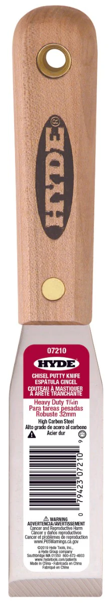 Hardwood Handle Carbon Steel 1-1/4" Extra Heavy Duty Stiff Scraper