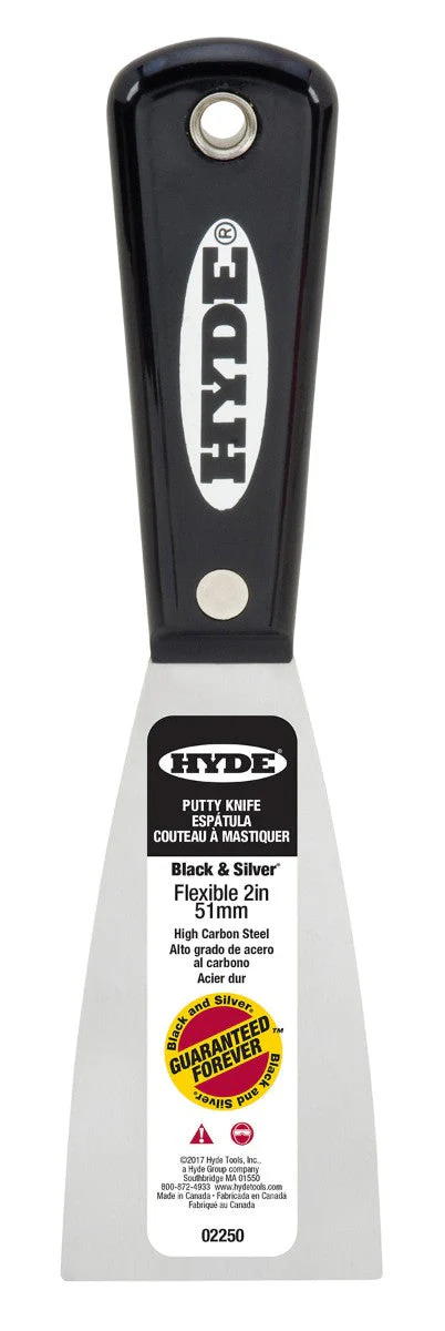 Black & Silver Carbon Steel Putty Knives