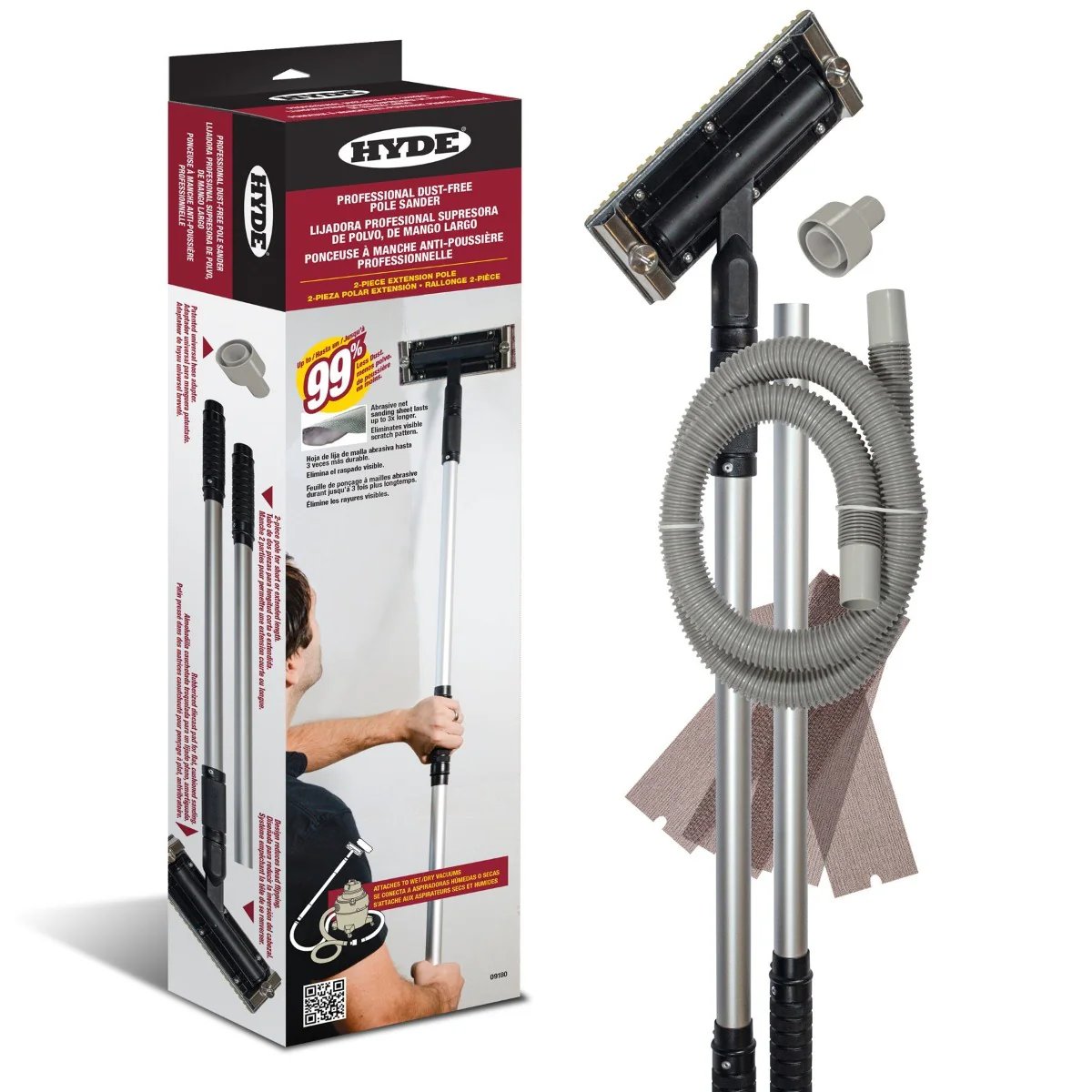 Professional Dust-Free Pole Sander (Pole Included)