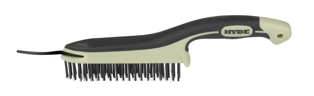 Carbon Steel MAXXGRIP PRO Wire Brushes w/ Scraper