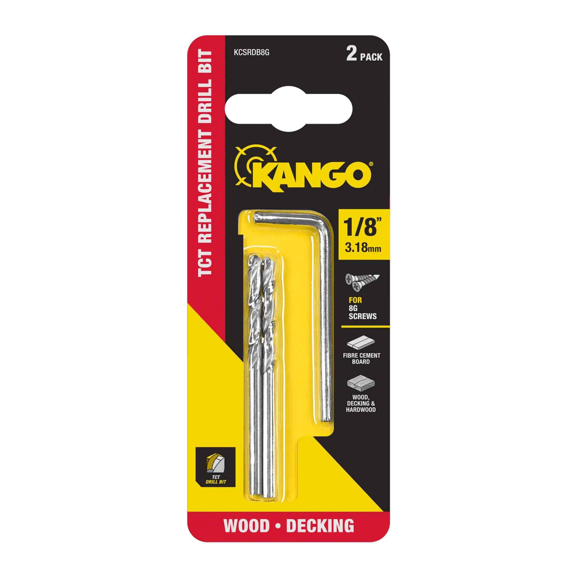 8G 1/8" Replacement TCT Drill Bits