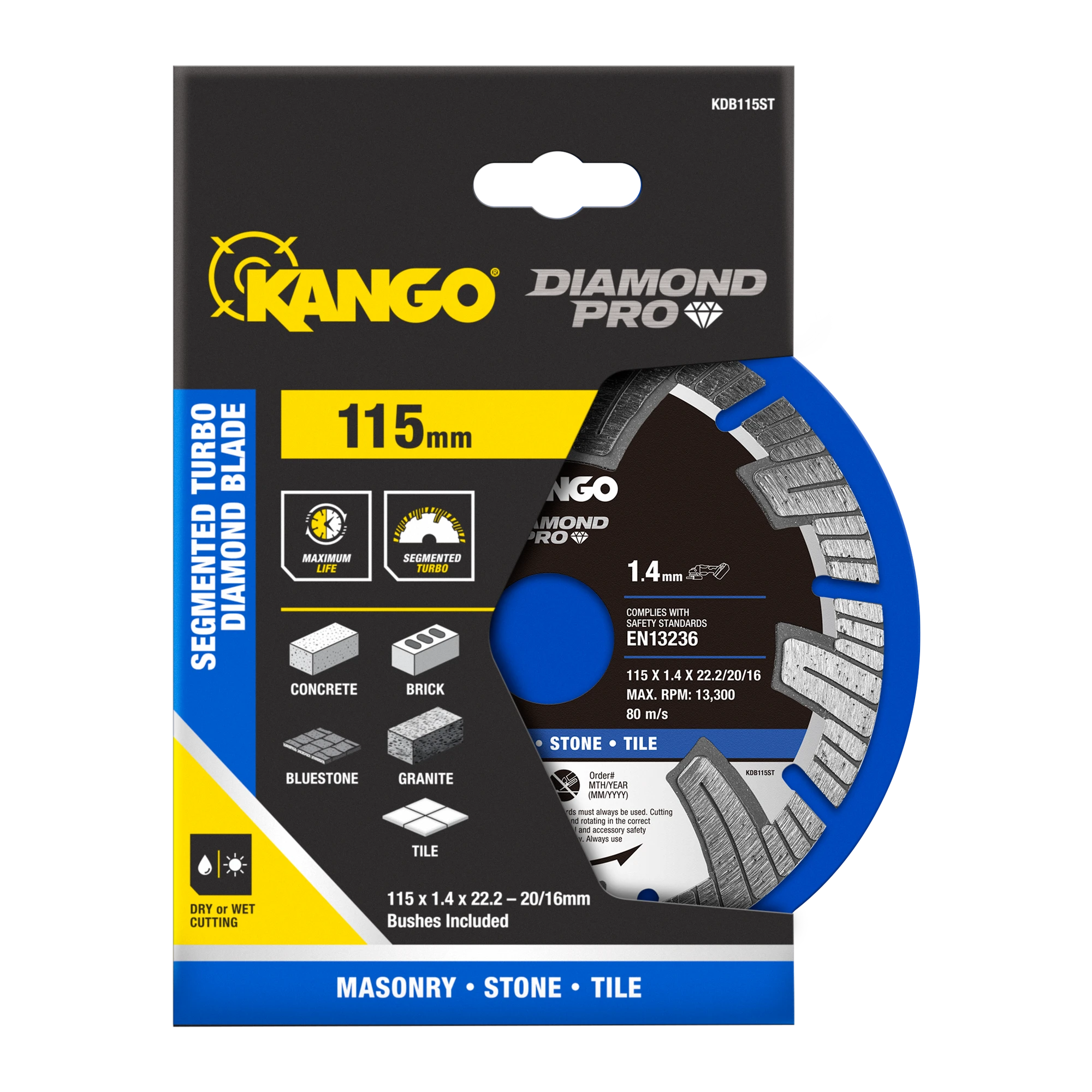 115mm Segmented Turbo Diamond Saw Blade