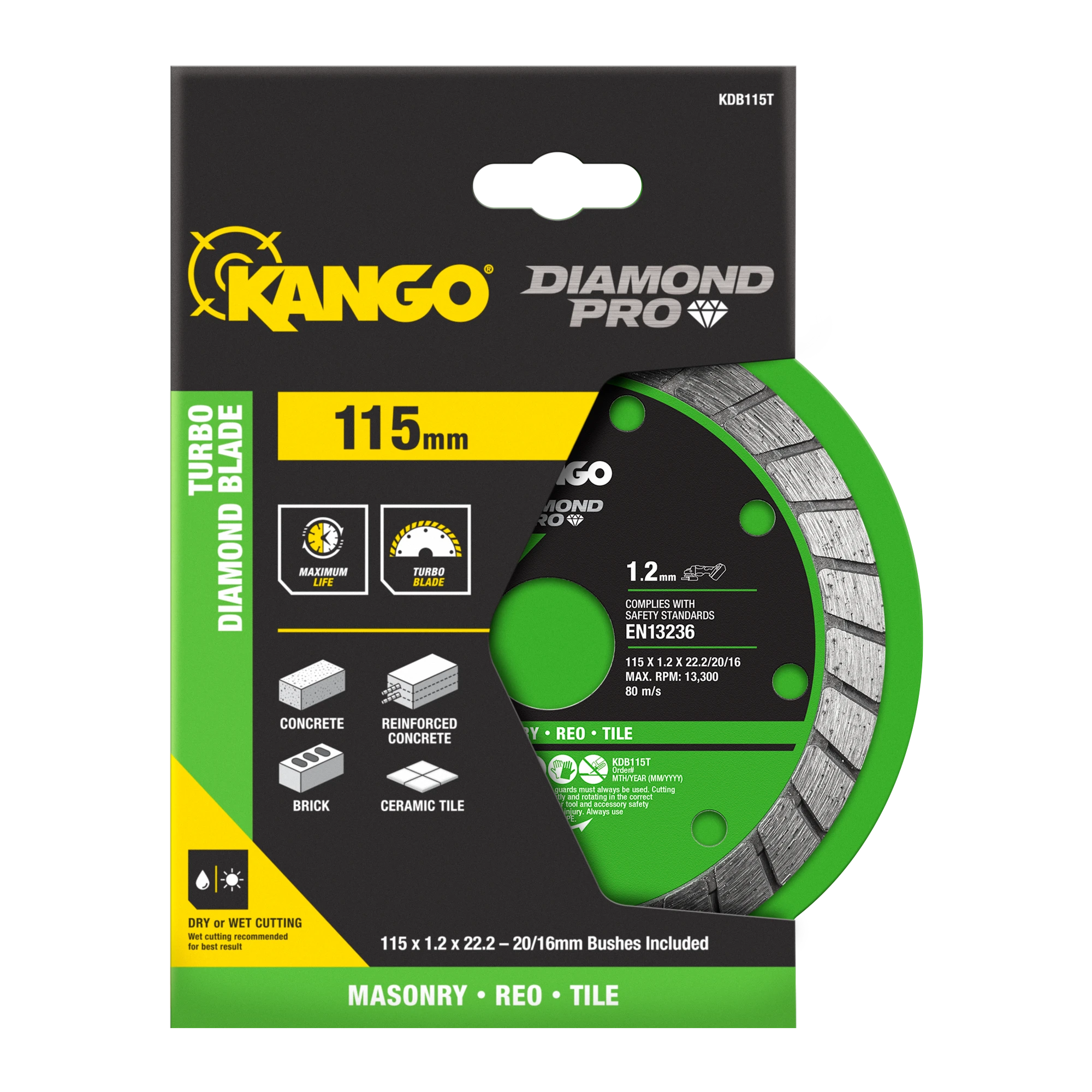 115mm Turbo Diamond Saw Blade