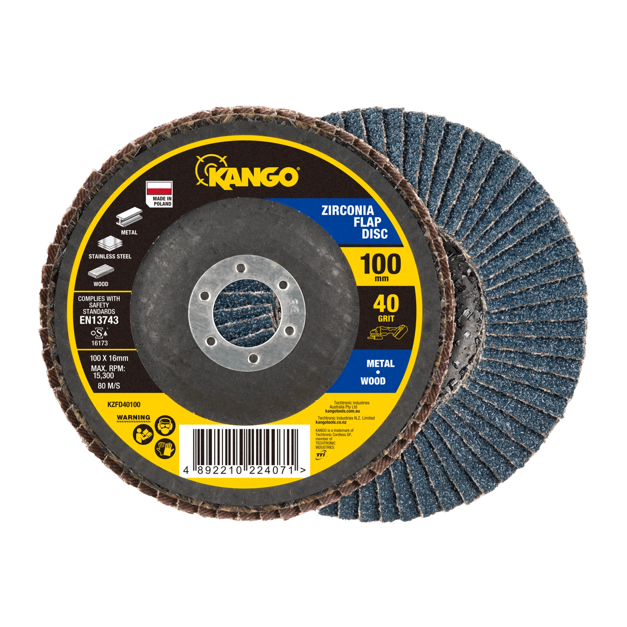 100mm 40G Zirconia Flap Disc