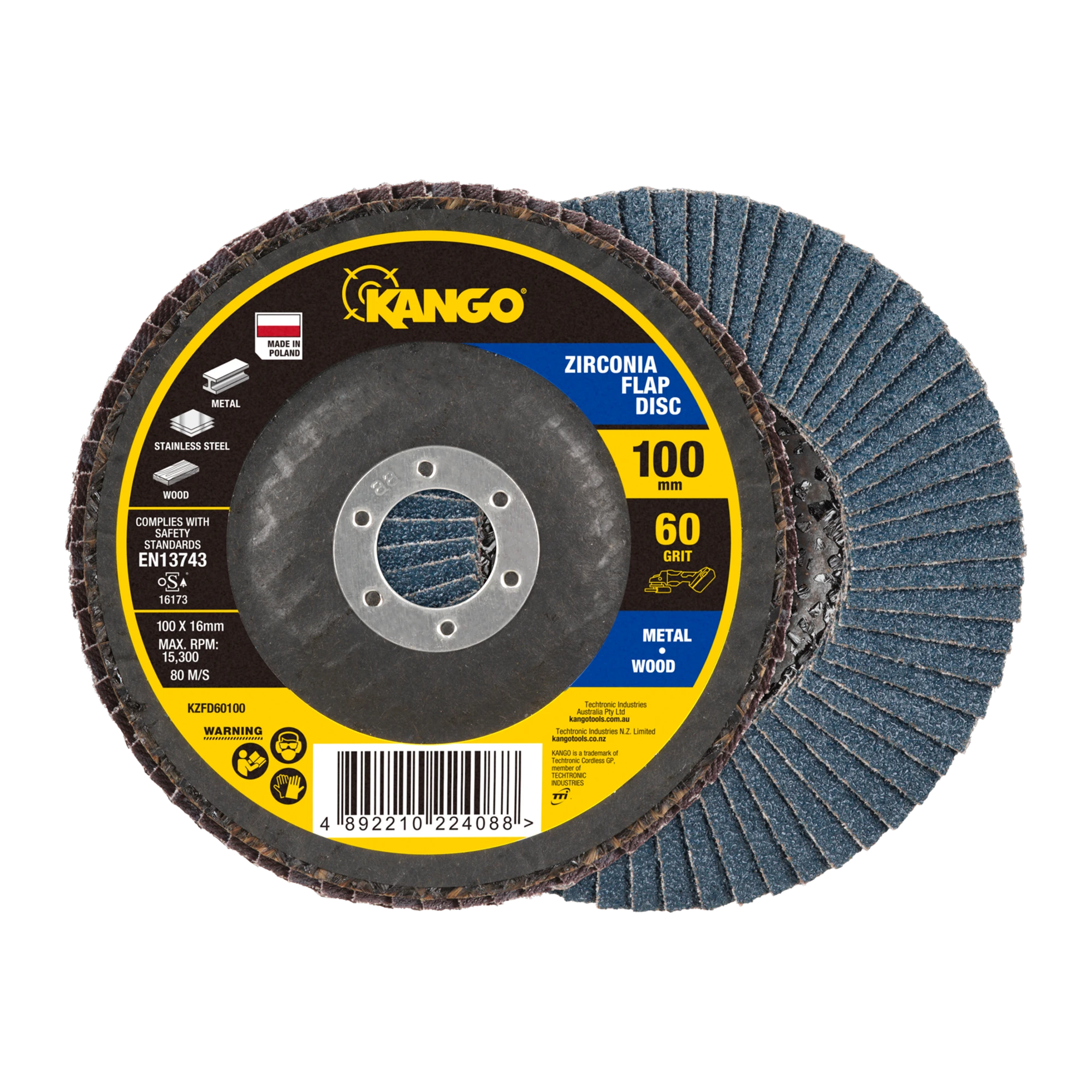 100mm 60G Zirconia Flap Disc