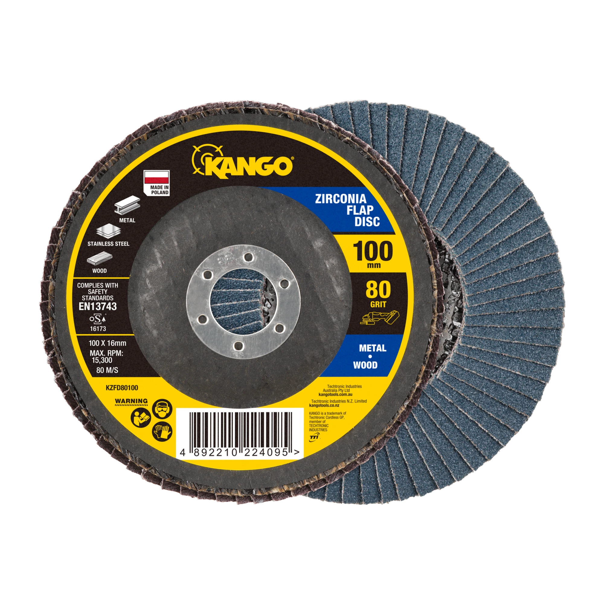 100mm 80G Zirconia Flap Disc