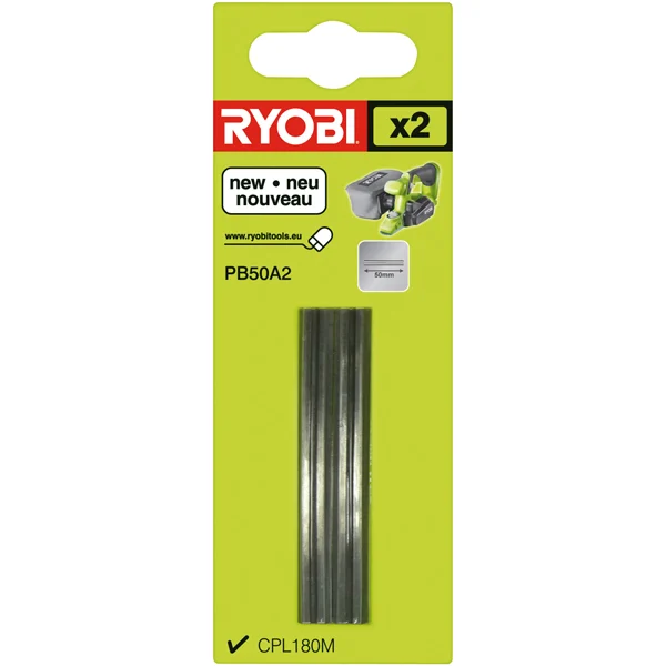 Ryobi 50mm Planer Blade Set PB50A2 2pc