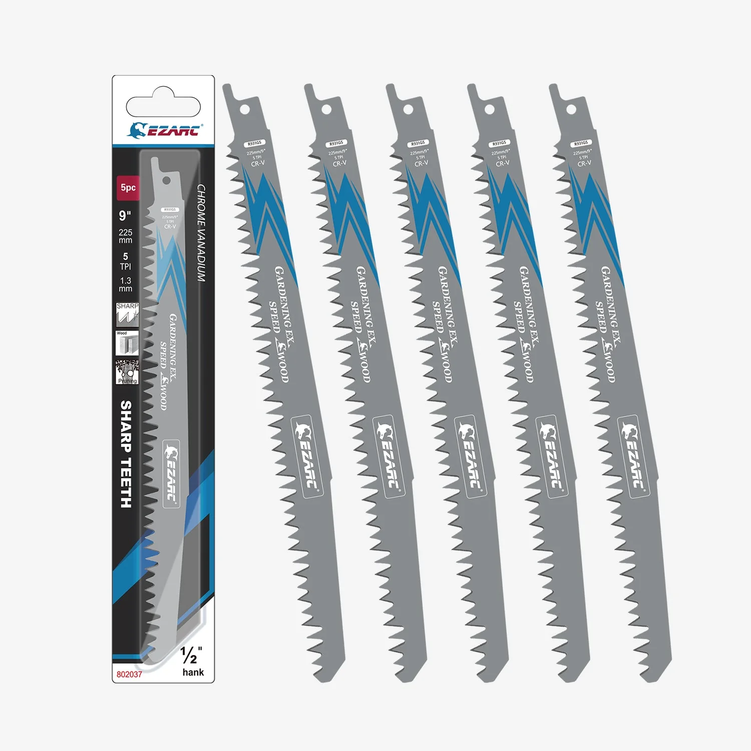Pruning/Wood – CRV, 9/12 in, 5 TPI Reciprocating Saw Blade