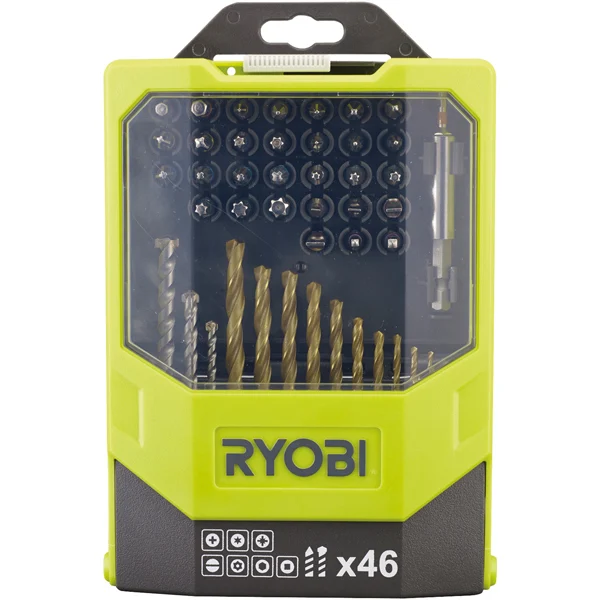 Ryobi Mixed Drill and Screwdriver Bit Set RAK46MIX 46 Piece