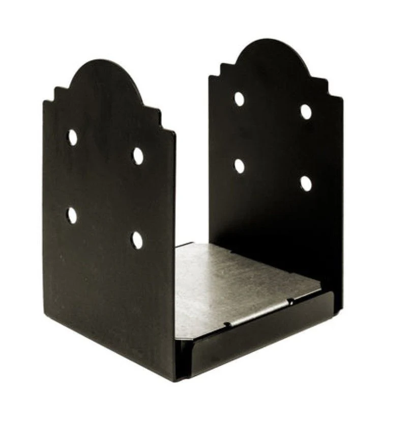 Simpson Strong-Tie APB88R Outdoor Accents Mission Collection ZMAX, Black Powder-Coated Post Base for 8x8 Rough