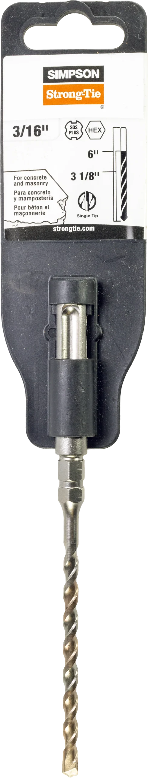 Simpson MDPL01806H 3/16 in. x 6 in. SDS-plus Titen Screw Drill Bit/Driver