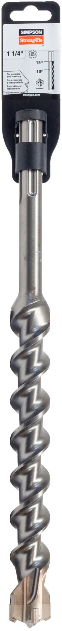 Simpson MDMX12515Q 1-1/4 in. x 15 in. SDS-max Shank Quad-Head Drill Bit