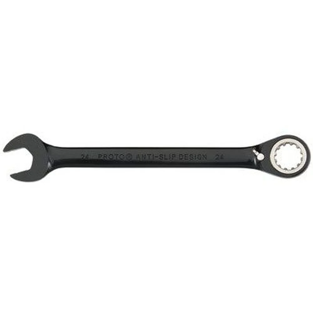 Stanley Proto JSCV34 12 Point 1-1/16 in. Black Chrome Alloy Steel Reversible Ratcheting Spline Combination Wrench