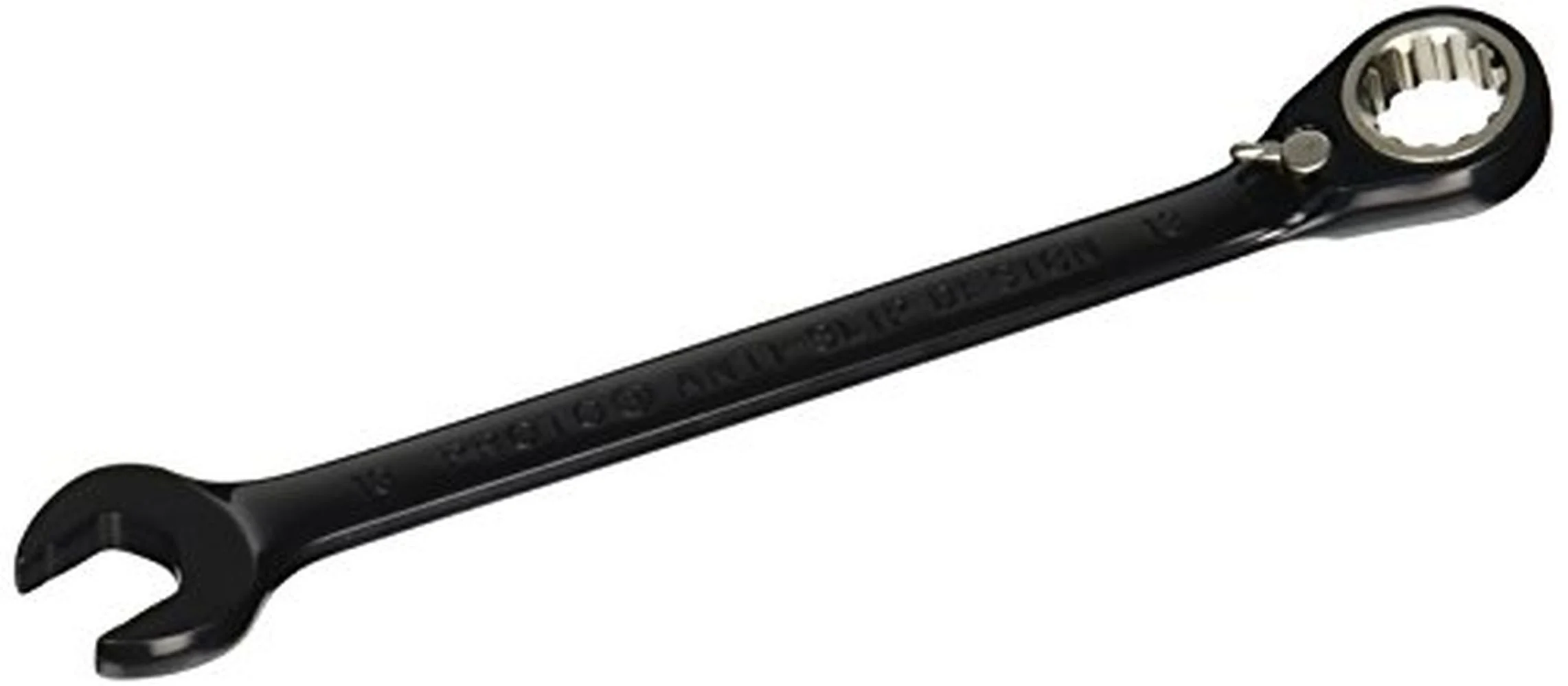 Stanley Proto JSCVM13 12 Point 13 mm Black Chrome Alloy Steel Reversible Ratcheting Spline Combination Wrench