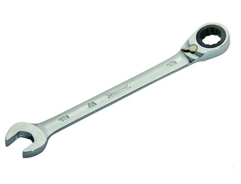 Stanley Proto JSCVM24T 12 Point 24 mm Full Polish Alloy Steel Reversible Ratcheting Spline Combination Wrench