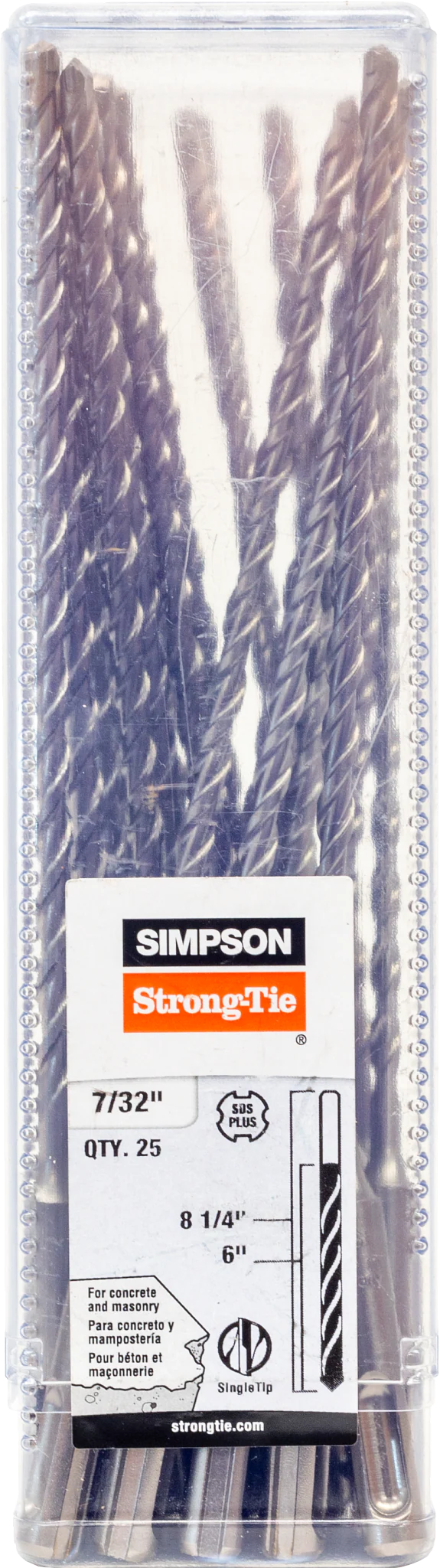 Simpson MDPL02108-R25 7/32 in. x 8-1/4 in. SDS-plus Shank Drill Bit (25-Qty)
