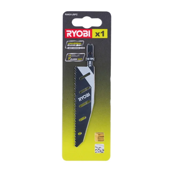 Ryobi Jigsaw Flush Cut Blade suitable for Wood & Plastic (10TPI) RAK01JSFC