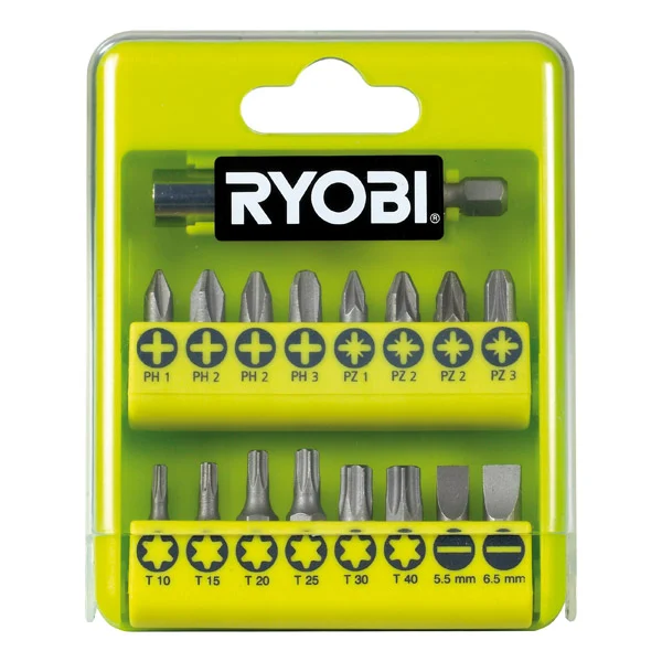 Ryobi 17 Piece Screwdriver Bit Set RAK17SD