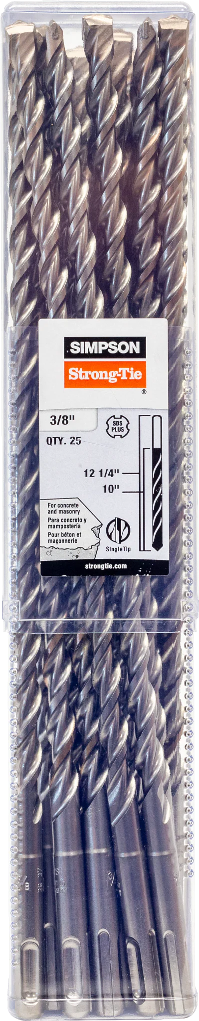 Simpson MDPL03712-R25 3/8 in. x 12-1/4 in. SDS-plus Shank Drill Bit (25-Qty)