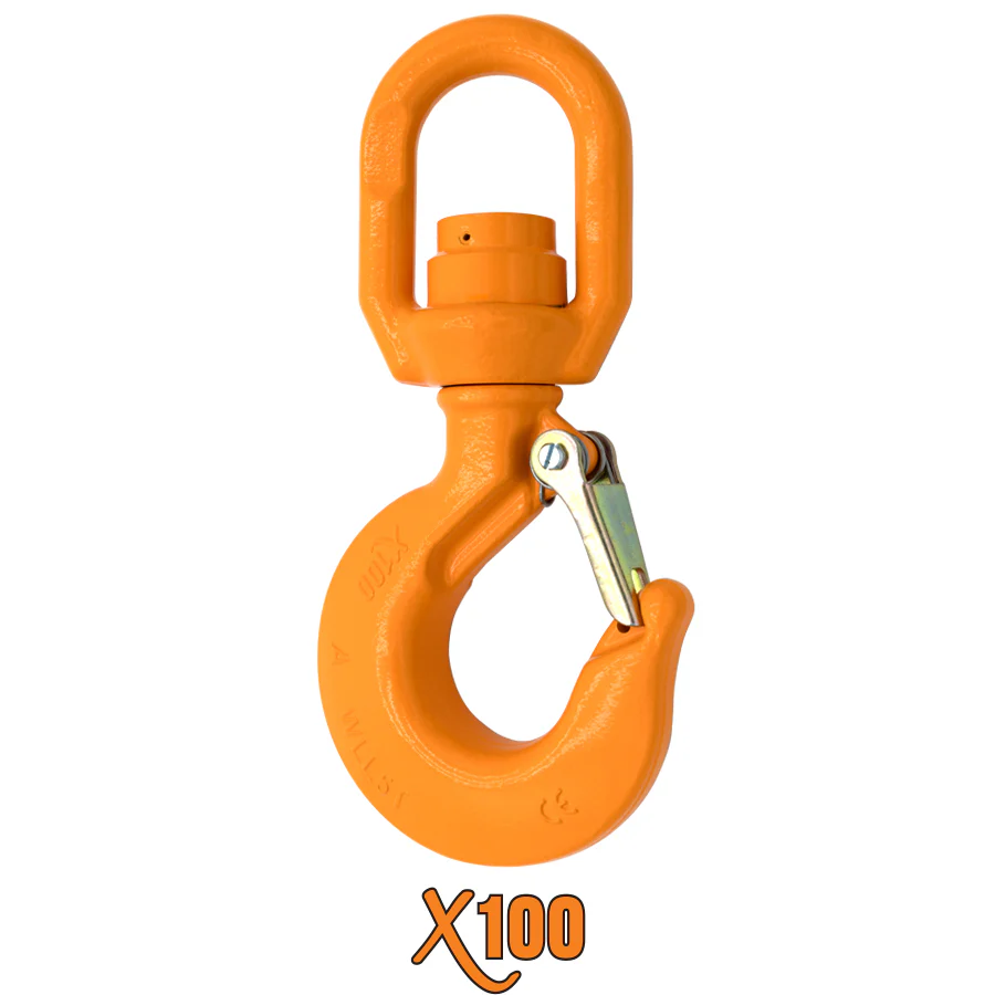 X100 XEHH200SBBI X100 GRADE 100 SWIVEL EYE HOIST HOOKS W/ BALL BEARING